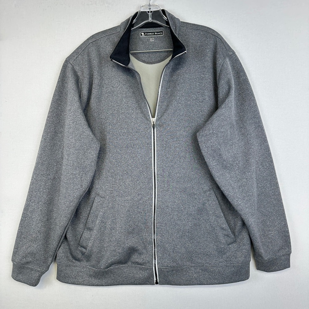 Pebble Beach Performance Full Zip Jacket Gray‎ Men's Size XL